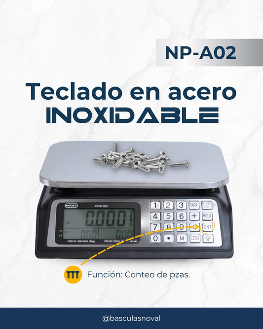 BASCULA ELECTRONICA A PRUEBA DE AGUA NOVAL 40KG MODELO NP-A02