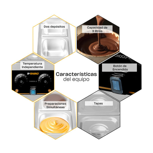 TEMPLADORA DE CHOCOLATE DOBLE RHINO MODELO CHOCO-2