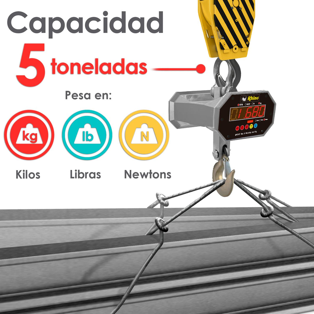 BASCULA COLGANTE 5 TON BAC-5T