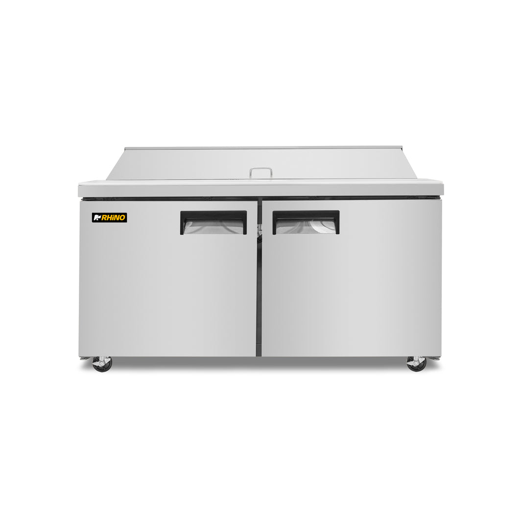 Mesa Refrigerada de Acero Inoxidable para Preparación 15.2 pies Rhino
