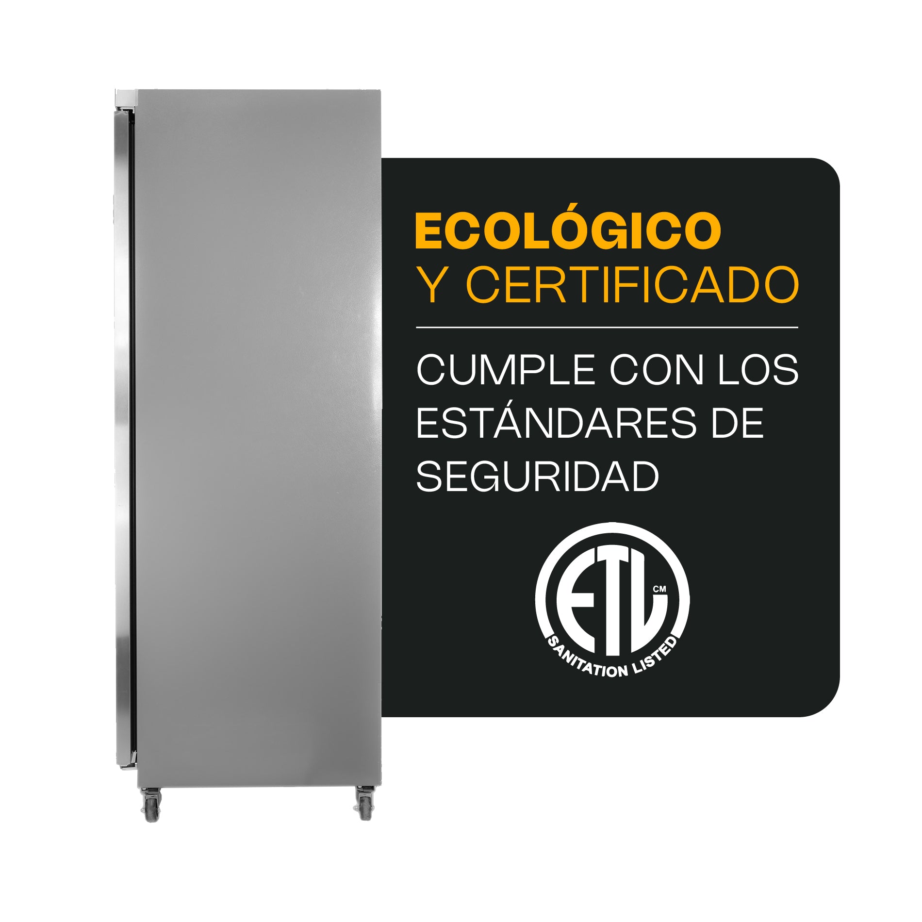 CONGELADOR VERTICAL UNA PUERTA ACERO INOXIDABLE CONVESOL-23 RHINO
