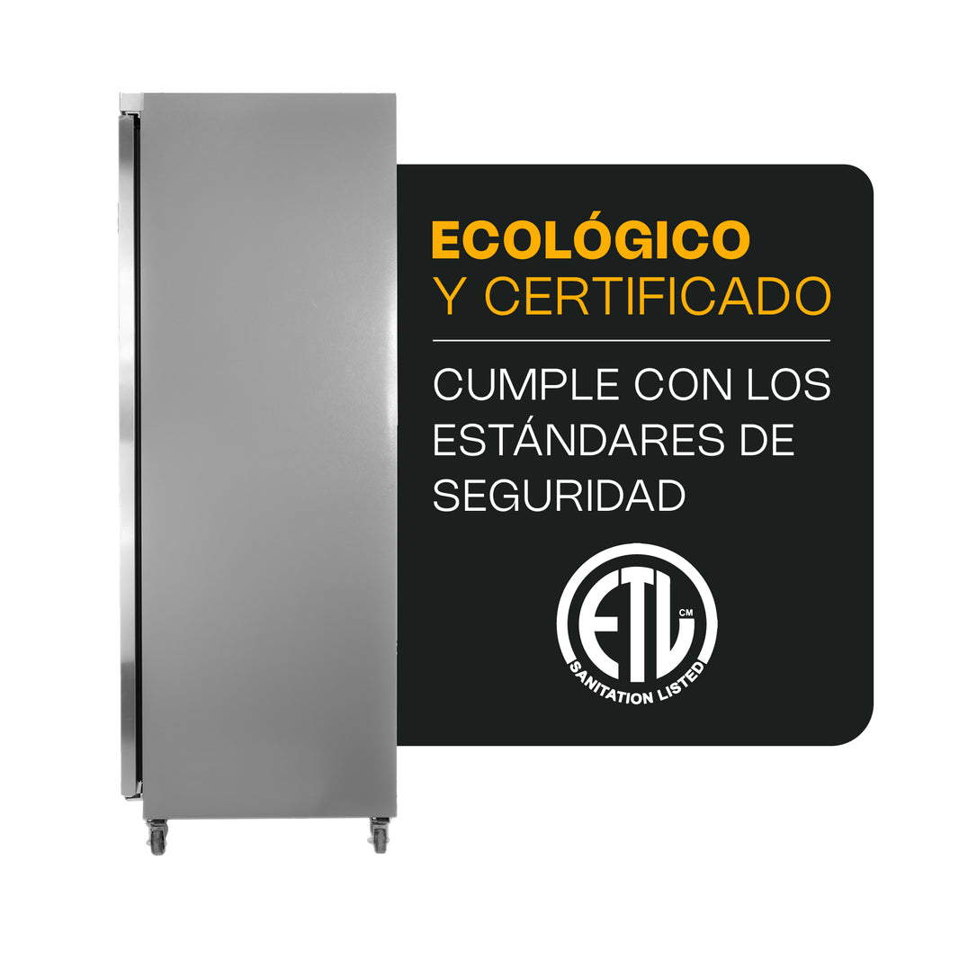 CONGELADOR VERTICAL UNA PUERTA ACERO INOXIDABLE CONVESOL-23 RHINO